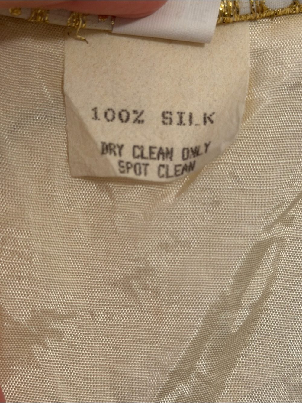 Vintage Caron Joy Cream Beaded and Embroidered Statement Vest One Size - Picture 4 of 8